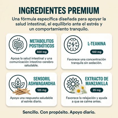 Masticables Posbióticos CalmAxis™